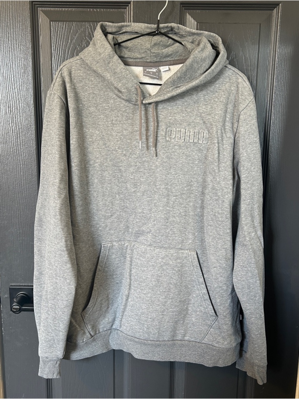 Puma Gray Pullover Hooded Sweatshirt